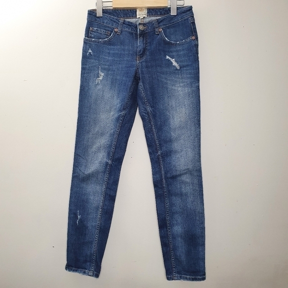 River Island Distressed Skinny Jeans Size 6 - Picture 1 of 6